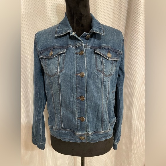 Nine West Button Down Denim Jean Jacket Size Small - Picture 10 of 10